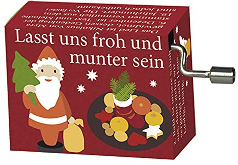 Fridolin Spieluhr Lasst Uns froh und munter Sein Mini Drehorgel Kurbelwerk Weihnachten