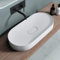 doporro Lavabo sobre Encimera Lavabo Baño | Ovalado | Blanco Mate | Mármol Fundido con Recubrimiento de Nano Fácil de Limpiar | 70x36x10cm | Colossum826