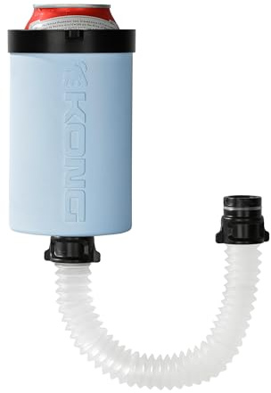 The Kong Beer Bong 2.0. A Portable Can or Bottle Coozie/Cup With A Detachable, Expandable, Hose To Funnel Your Beer. Built For Drinkers. (Blue) | Keeps cans and bottles cold with a detachable expandable drinking hose for convenient hands-free sipping anywhere.
