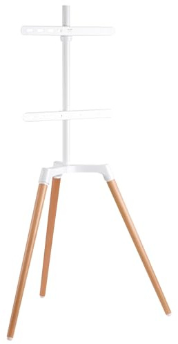 my wall TV Staffelei Bodenstativ – HT21WL, TV Standfuß Höhenverstellbar, TV Ständer, Buche, TV Stativ Bis 65 Zoll, Belastung bis 35 kg, Fernseher Halterung, Standfuß
