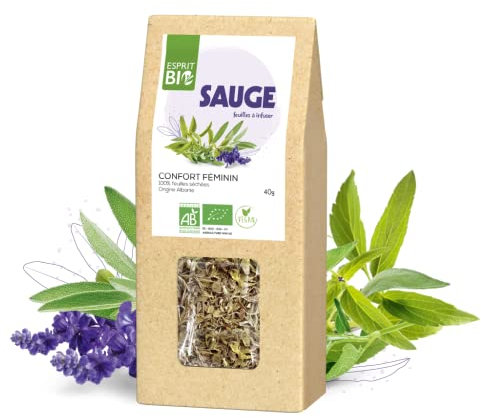 Esprit Bio - Sauge Bio A Infuser - 40g - Vrac - Confort Féminin