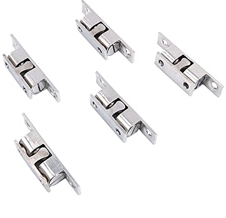 Shiwaki 5pcs Ball Catch Nichelato Regolabile Doppia Sfera Rullo di Tensione Fermo Chiusura Ferramenta Raccordo per Armadio Armadio Porta Mobili (50 MM)