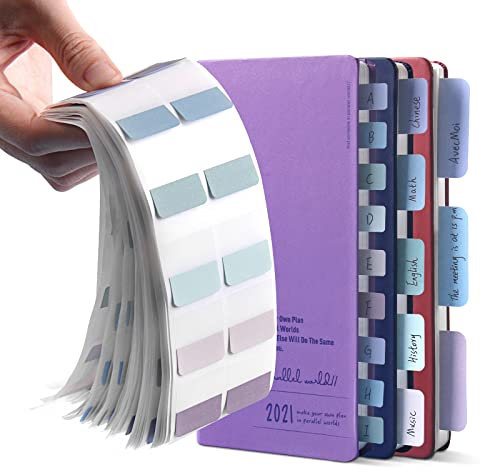 AVECMOI 420 Stück Kleberegisterkarten, 3 Größen Morandi Colored Page Markers Tabs für Büro, Dokumente, Bücher, Tagebuch, Dateiverwaltung, Ordner für Schüler, Lehrer, Büroangestellte