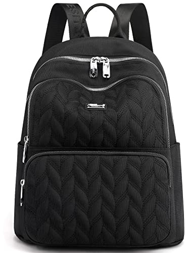 KESUDE Zainetto Donna, Borsa Zaino Donna Antifurto Piccolo Borse Zaini Nylon Daypack Backpack Ragazza impermeabili per Scuola Viaggio Lavoro Uscire, Nero
