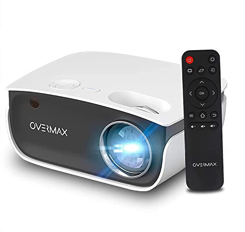 Overmax Multipic 2.5 HD Projektor 120-Zoll Bild 2000 Lumen 50000 Std. Lampenlebensdauer HDMI & USB Integrierter Lautsprecher - Erlebe die Euro 2024 und Filmabende Zuhause in Ultimativer HD-Qualität