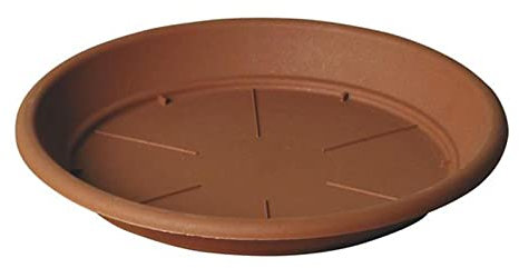 Decorspace Plato para maceta redondo Basic para flores y plantas de jardín (35 cm, terracota)