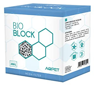 AQPET BIO BLOCK Mattone Filtrante Altà Porosità per Acquari Tecnologia Open Porosity