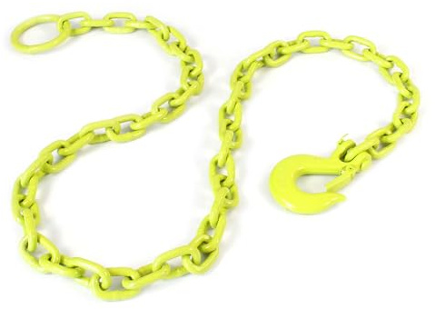 XPOtool Forstkette rund 1,83 mx10mm mit Aufhängeglied und Sicherheitshaken, Rückekette zum Holzrücken Fällung