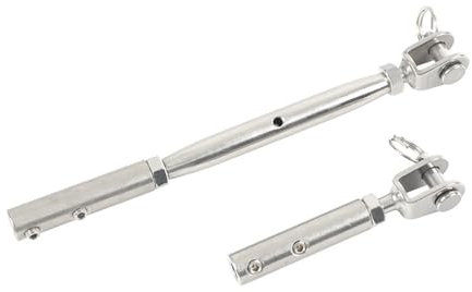Drahtseilklemme 10 Stück 1,5/2/3/4/5/6 mm Gewinde Edelstahl 304 Kabelgeländer Seil Gabel Backenspanner Schnalle Anschlussverschraubung Seilklemme(Größe:4mm)
