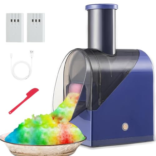 Tritaghiaccio elettrico, ricaricabile, 3S, portatile, per granite fatte in casa, coni di neve, cocktail
