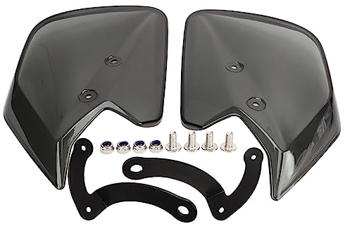 Grcfumo Handskydd f?r motorcykel, svarta handskydd med skruv, r?kf?rgade handskydd f?r NMAX 125/150/155 XMAX 250 300 400