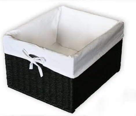 Regalkorb Schrankkorb *Dina* Korb Schwarz Korbbox 26,5x19x31,5 cm Organizer Aufbewahrung eckig