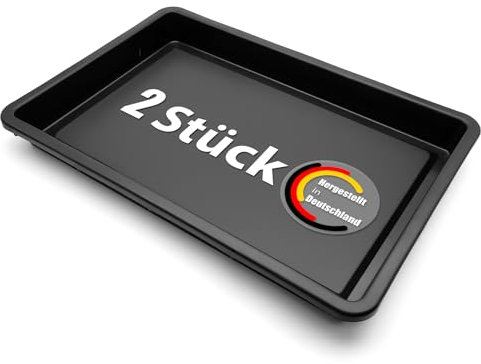 BigDean 2 Stück Pflanzschale 59x39x6 cm ideal als Pflanzwanne, Katzenklo & Ölwanne geeignet – große Kunststoffwanne Made in Germany