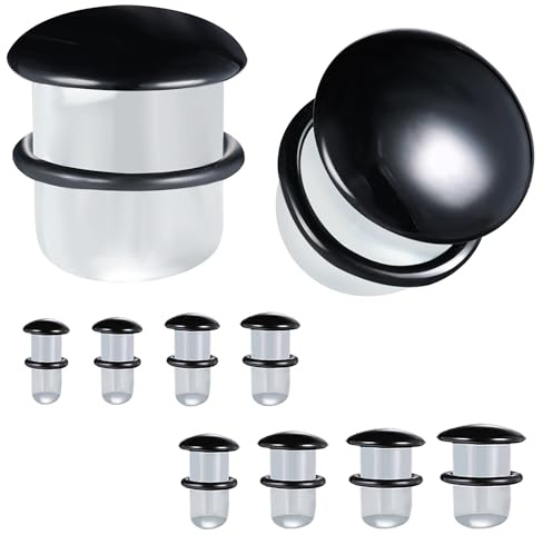 ZS 1 Paar Single Flare Plugs für Ohren, 6g - 9/16 Ear Plugs and Tunnel Glas für Damen Herren Transparente Stretcher Expander Ears Gauges