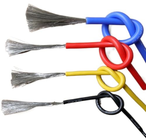 Silicone high-voltage cable, Silicone Wire 16-22AWG 1M/5M Multicolor(White,5Meter 18AWG)