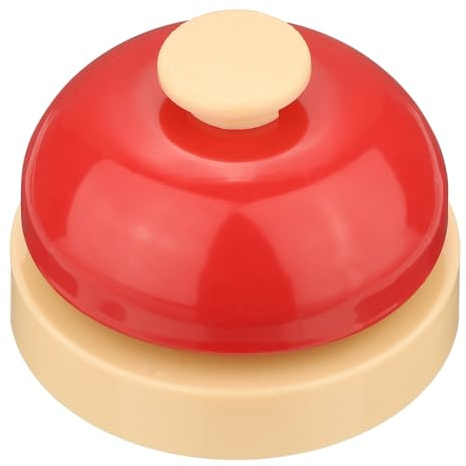QUARKZMAN Timbre De Mesa, 2.52 Timbre De Servicio para Recepción De Oficina, Hotel, Aula, Cena, Restaurante, Fiesta, Entrenamiento De Mascotas, Rojo