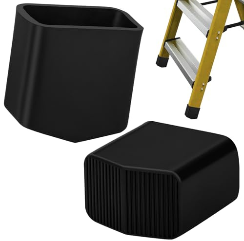 Pied Escabeau Embout Escabeau Embout Caoutchouc(2Pcs, 20x33mm) | Pieds pour Echelle pour Échelles à Chevrons Échelles Télescopiques Résistant à l'usure Fissures et Hautes Températures