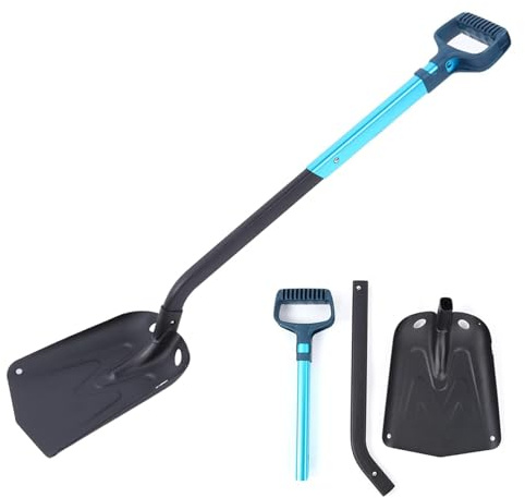 Topyond 37 Pala Da Neve, Pala Da Neve Leggera Con Manico Ergonomico E Bordo In Alluminio, Portatile E Multifunzionale Per Auto, Motoslitte, Campeggio E Fango