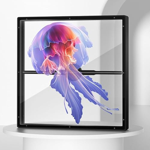 Proiettore olografico 3D, proiettore video animato da 45 cm, con copertura in lega di alluminio, display animato a LED, con 244 perline LED lucide, controllo wireless, per insegne commerciali, bar ﻿