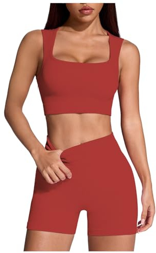 Générique Ensemble de Sport pour Femme Gym 2 Pieces Yoga Brassiere Sport Taille Haute sans Couture Shorts pour Jogging Gymnastique Training Danse Workoout Activewear