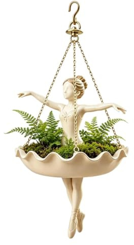 Genérico Maceta Colgante Elegante Figura Colgante de Bailarina | Maceta Oscilante para Plantas en Crecimiento para Salón, Comedor, Balcón, Cafetería, Apartamento, Inauguración, Cumpleaños y