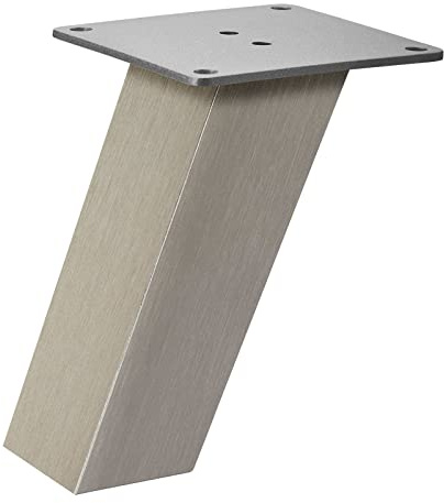 SOTECH Barkonsole Olbia 50 x 50 x 170 mm schräg Edelstahloptik | Küchentheke Thekenstütze Konsole Tresenfuß