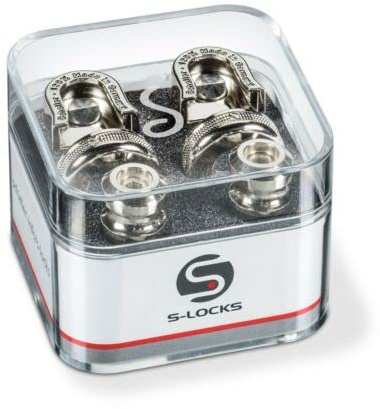 Schaller Gitarrengurt Schlösser und Tasten (Paar) nickel