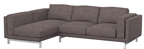 Soferia Sofabezug L Form Kompatibel Mit Nockeby 2er-Sofa Mit Recamiere Ecksofaüberzug Ecksofaüberwurf Sofaschoner Cover Wasserabweisend Fleckschutz Softi Gelb