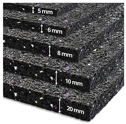 etm Alfombra Antivibración - Base Antideslizante Lavadora | Ultra Resistente | Suelo de Goma | Aislante Ruido y Movimiento | 3 Densidades (10mm - 200x62.5cm)