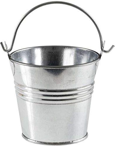 Zinkeimer Metalleimer Blecheimer verzinkt Eimer 5l 7l 10l 12l 16l Garteneimer Ascheeimer Wassereimer Silber Verschiedene Größen für Bauarbeiten Robust (5L)