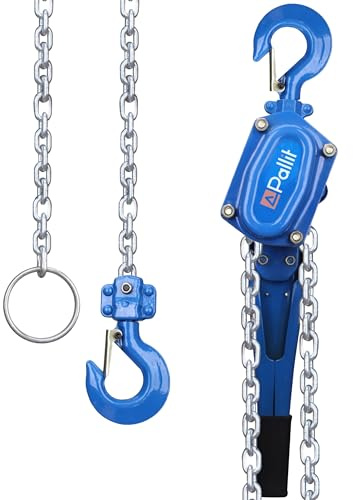 Pallit Kettenzug 1500 kg – Ratschenzug mit mechanischer Lastbremse, 1,5 m Kettenlänge, CE-zertifiziert, für Werkstatt, Industrie & Forst als Handseilwinde LEVER-M