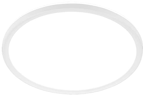 BRILONER - LED Deckenlampe mit indirektem Licht, flach, neutralweiße Lichtfarbe, Lampe, Deckenleuchte, Wohnzimmerlampe, LED Panel, Küchenlampe, Deckenbeleuchtung, Flur, 48x3 cm, Weiß