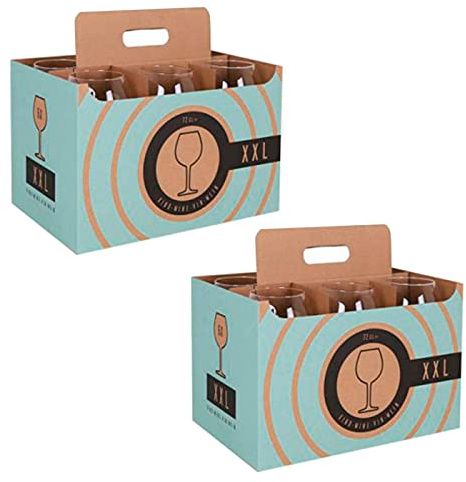 Acan Tradineur - Pack de 12 Copas - Modelo XXL - Capacidad: 720 ml - Ideal para Vino - Aptas para lavavajillas - Tamaño Aprox: Ø 7,2 x 22,5 cm