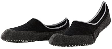 FALKE Unisex Cosyshoe Invisible M Hp Wool Grips On Sole Grip socks 1 Pair, Black 3000, 7/8 UK