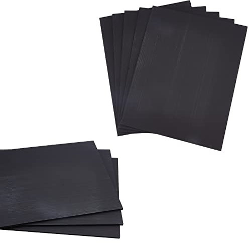 AHANDMAKER 4mm Corrugated Plastic Sheet, 8 Sheets 220x280mm Black Correx Sheets Waterproof Corrugated Sign Board Heavy Duty Plastic Fluted Sheets for Advertising Board Craft Packaging