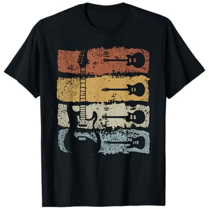 Gitarrist Musiker Rock Musik Retro Gitarre T-Shirt