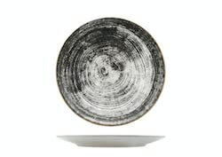 Saturnia, set 6 piatti piani Black Round in porcellana cm 28 10720-22Z07466 nero