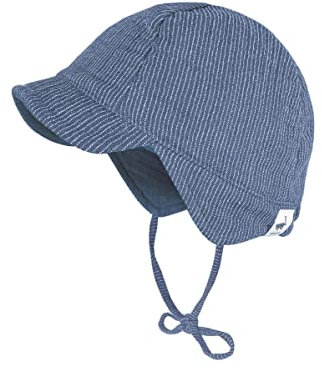 maximo Jungen Mütze/Schildmütze mit Bindeband 35500 083700 in blau, Kleidergröße:41, Farbe:Blau