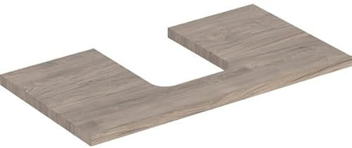 Geberit Waschtisch-Platte One 75x3x47cm, N hick./Mela Holz, AS mit.