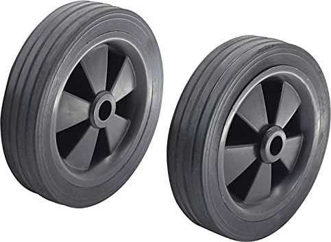 SECURA 2x Reifen Rad Ø120mm kompatibel mit Scheppach RP 13 Rüttelplatte