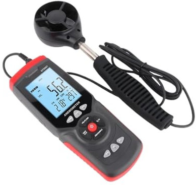 QXSJEDYCH Anemometro, Strumento Portatile for la Temperatura dell'anemometro Digitale preciso Anemometro