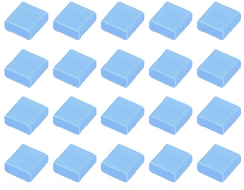 sourcing map 20pcs USB 2.0 Port Cap Cover Anti Dust Silicone Protector for USB Male USB Data Cable, Blue