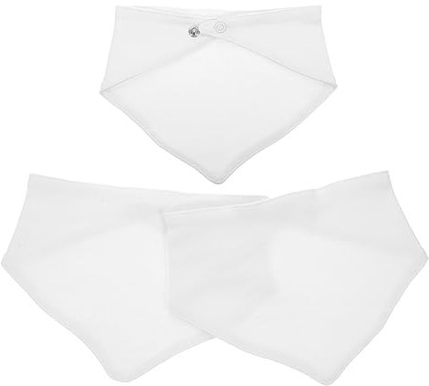 ORFOFE 3St Babylätzchen dreiecksschal dreieckschal baumwollstoff Babynahrung Bandana-Lätzchen aus Stoff Waschlappen Babyhandtuch Speichellätzchen -Lätzchen reine Baumwolle Weiß