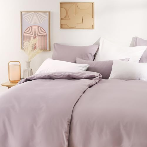 Blumtal Mako Satin Bettwäsche 200x200 & 2X 40x80 cm Kissenbezug Grau - Oeko Tex Zertifizierte Satin Bettwäsche aus 100% Baumwolle - edler Bettbezug Glanzoptik 200x200 Satin mit Reißverschluss