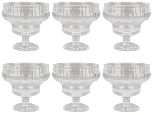 Set di 12 ciotole da dessert in vetro da 300 ml con cucchiai, ciotole per gelato, insalata, snack, caramelle, frutta, frappè, sorbetto, trifle, ciotola, parfait, bicchieri decorativi per cocktail