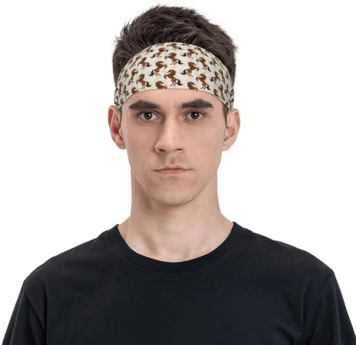 Diadema clásica de caballo de pie para hombres y mujeres, banda para el pelo, bandas para el sudor para correr, fútbol, gimnasio, accesorios