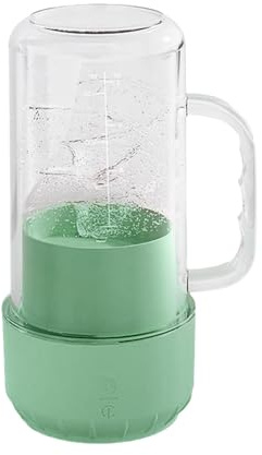 Mixeur portable en verre – Mini mixeur en acier inoxydable avec 10 lames | Mixeur à jus multifonctionnel, capacité de 400 ml, liste de voyage, rechargeable par USB, idéal pour les smoothies et
