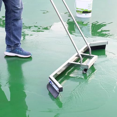 1,5 m breiter Edelstahl-Tennisplatz-Rakel mit Rädern und Griff, für Innen- und Außenbereich, Wasserschieber, Reinigungswagen für Spielplatz, Boden, austauschbare Streifen für effektive