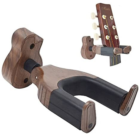 DUddTTW Atril Musica 2 Stück Notenständer Wandmontierter Gitarrenständer Haken Vintage Holz Ukulele Display Aufbewahrungshaken Notenhalter Kann 20 km halten Tragbar