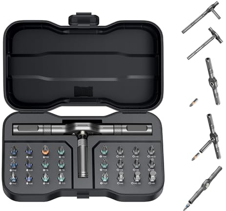 24 in 1 Magnetic Screwdriver Set, Ratchet Screwdriver Set Magnetic, DIY Ratchet Handle Detachable Versatile Toolkit for PC, Furniture, Bicycle